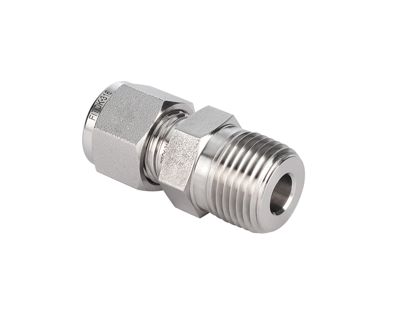 Fit 1/2" Tube x 3/8" BSPT Male 304 SS Pipe Compression fitting Union Connector 