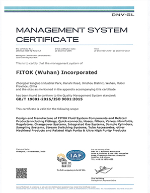FITOK Wuhan ISO 9001