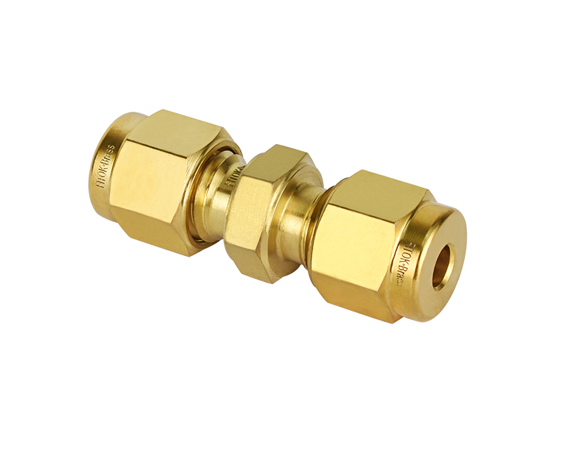 Brass Compression Fittings - Unions - 7/16 Tube OD