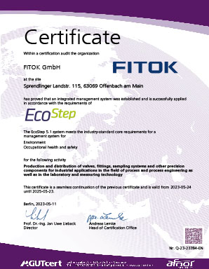 FITOK GmbH ISO 14001 and ISO 45001