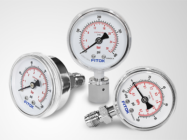 FITOK Ultra High Purity Pressure Gauges
