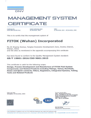 FITOK Wuhan ISO 9001