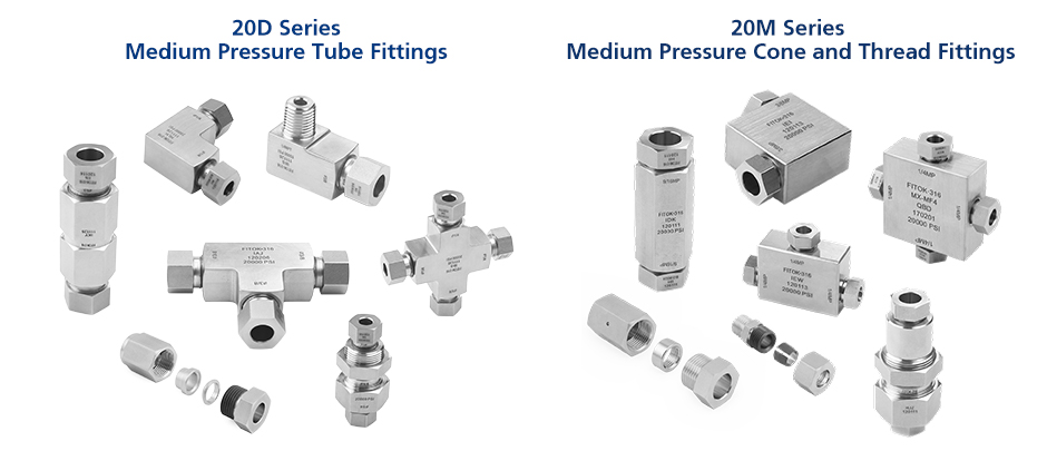 Medium Pressure Fittings 20D Series and 20M Series